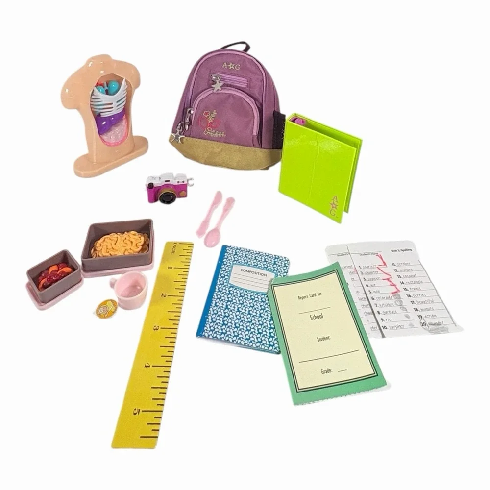 American Girl Desk With Attached Chair, Fits 18